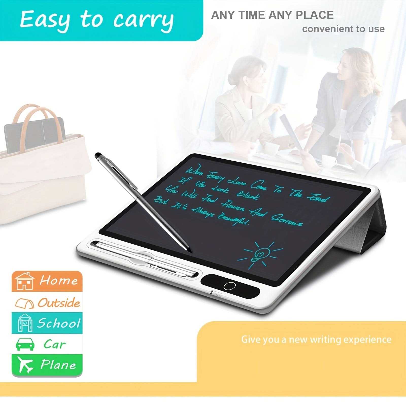 Slim & Portable LCD Writing Tablet – Reusable Digital Drawing Pad for Kids & Adults