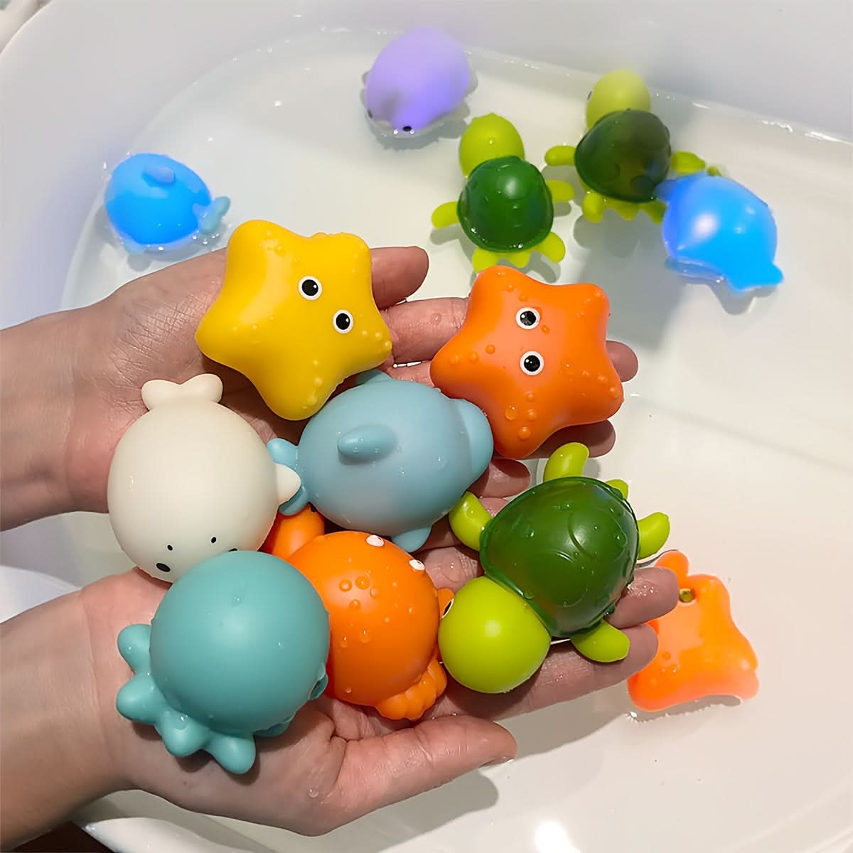 Light Up Fishing Bath Toy Set – Floating Bathroom Toy for Kids