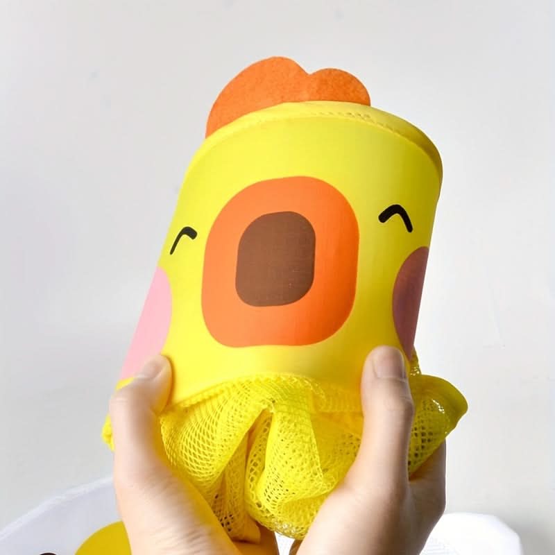 Cartoon Bath Net Bag with Suction Cup – Waterproof Baby Bath Storage Net