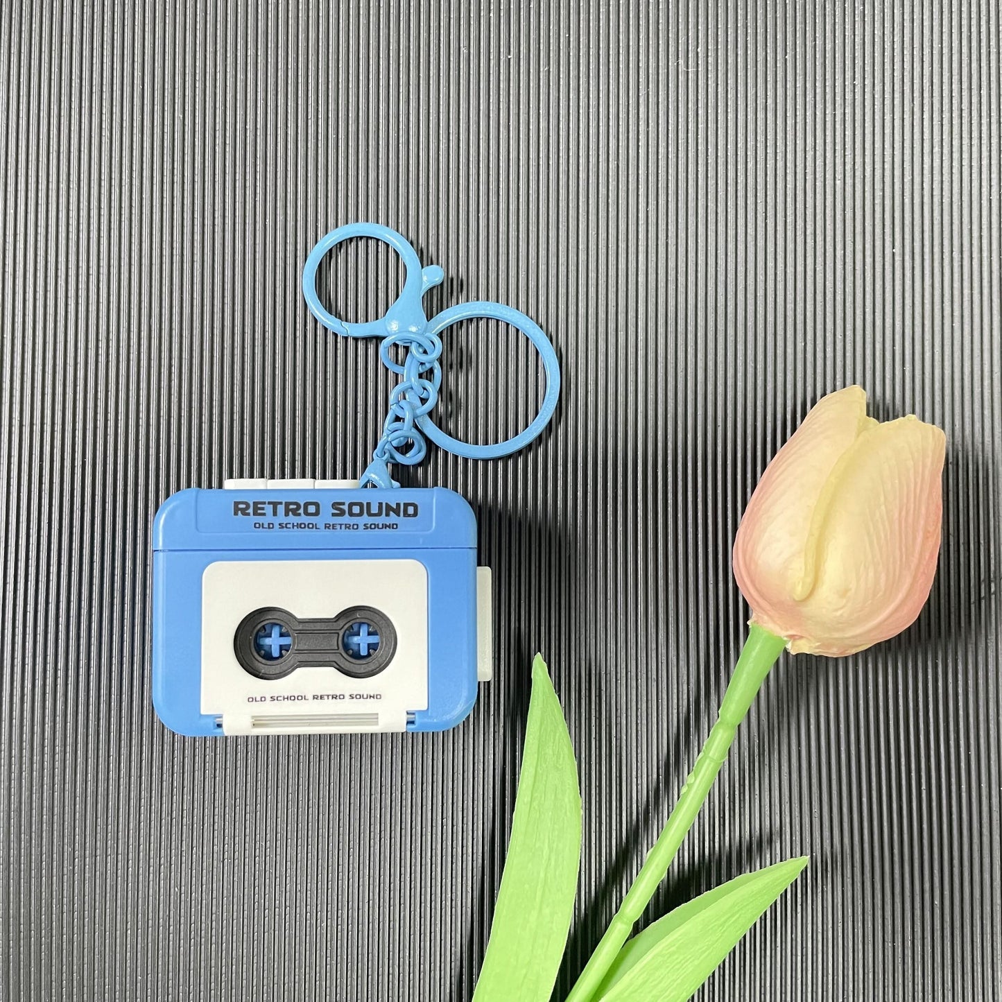 Retro Cassette Player Keychain – PVC Music Gift