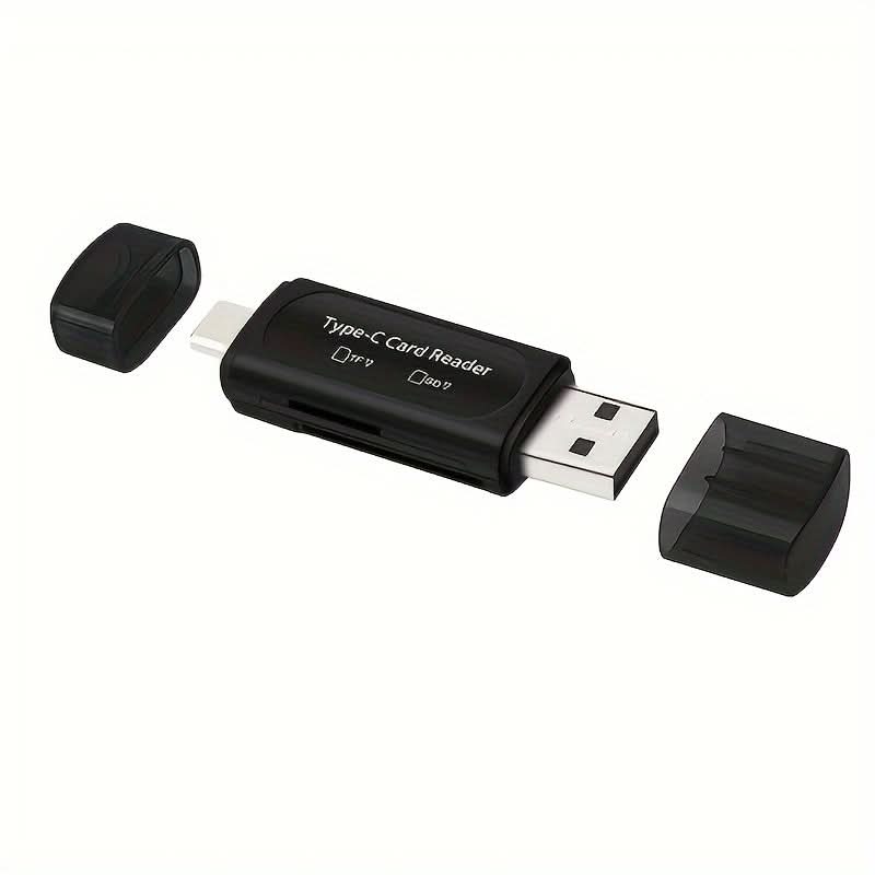 4-in-1 Dual Slot Card Reader - Type C/USB