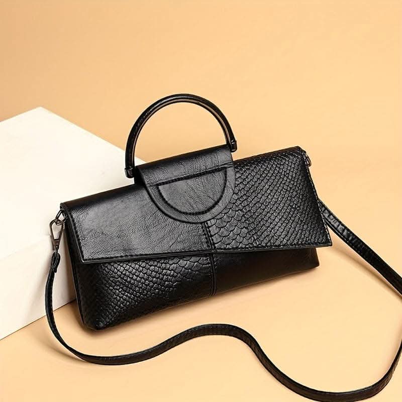 Retro Crocodile Pattern Handbag - Women's Elegant Clutch Purse