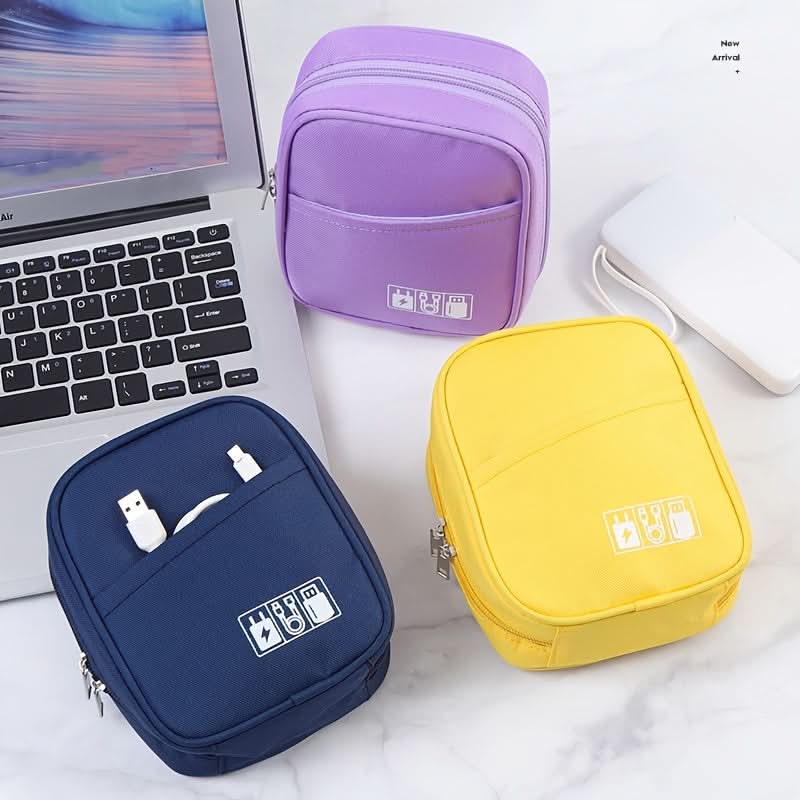 Waterproof Travel Cable Organizer Bag – Portable Storage for Earbuds, USB & Power Bank