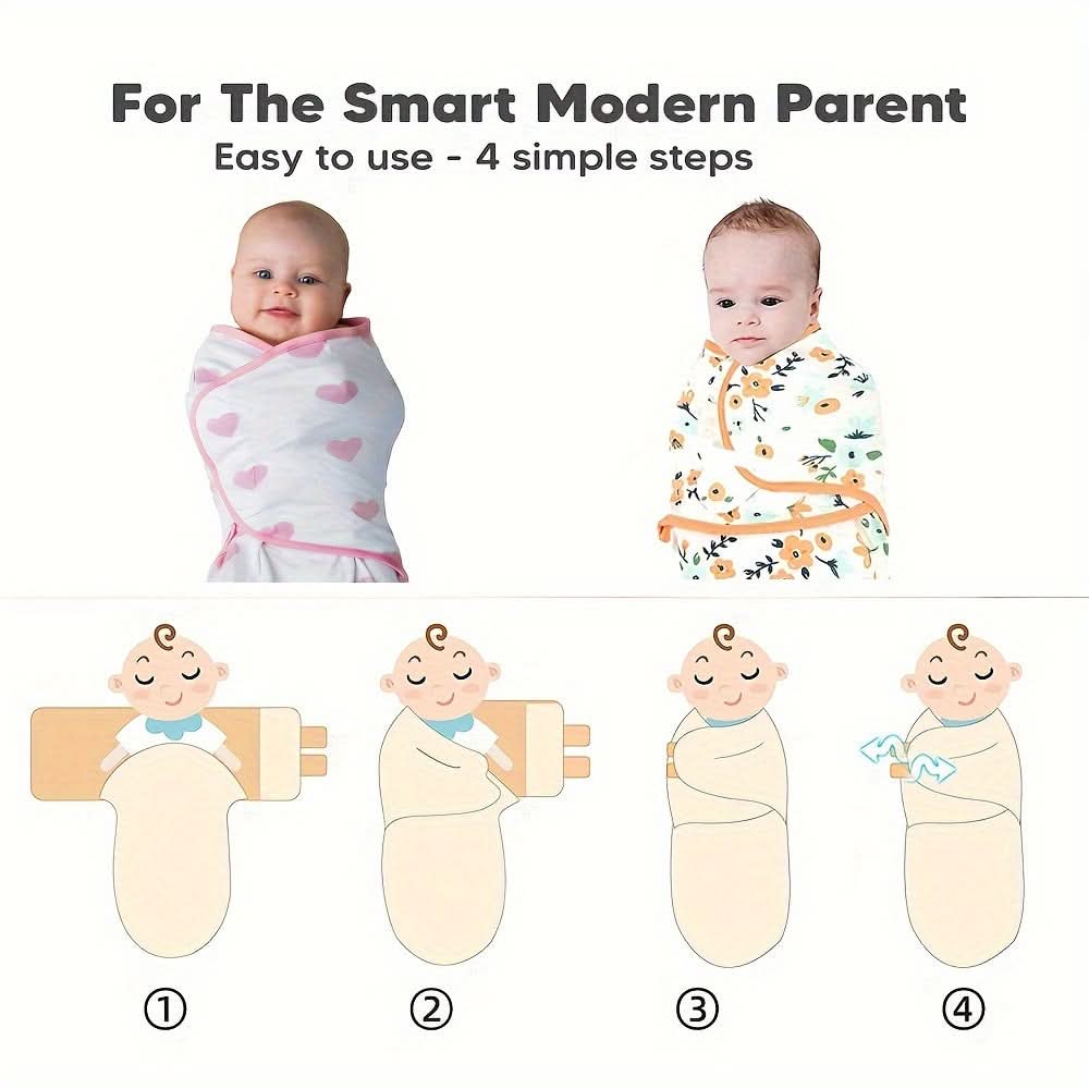 Adjustable Baby Swaddle Sleeping Bag - 0-6 Months