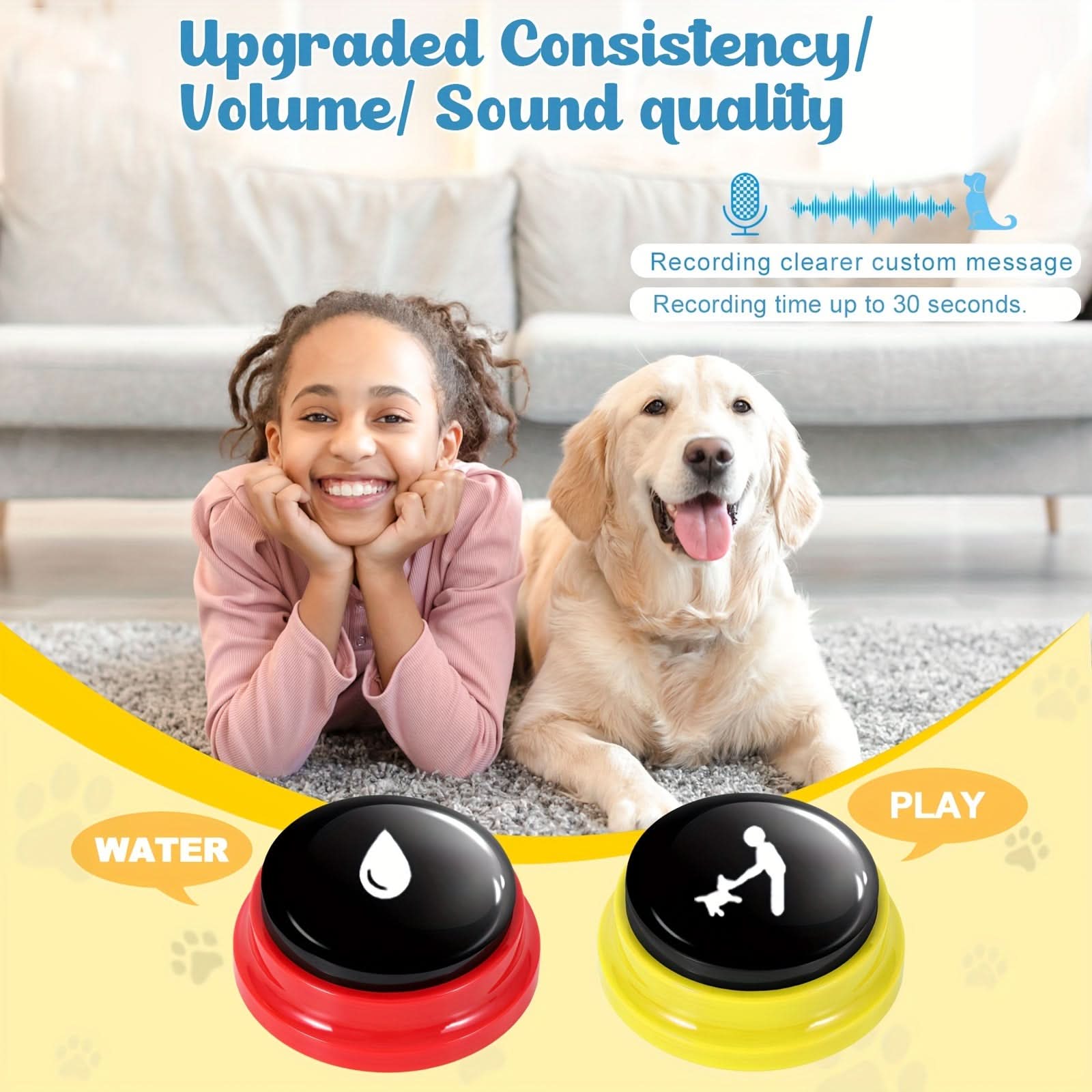 4pcs Dog Voice Training Buttons Set