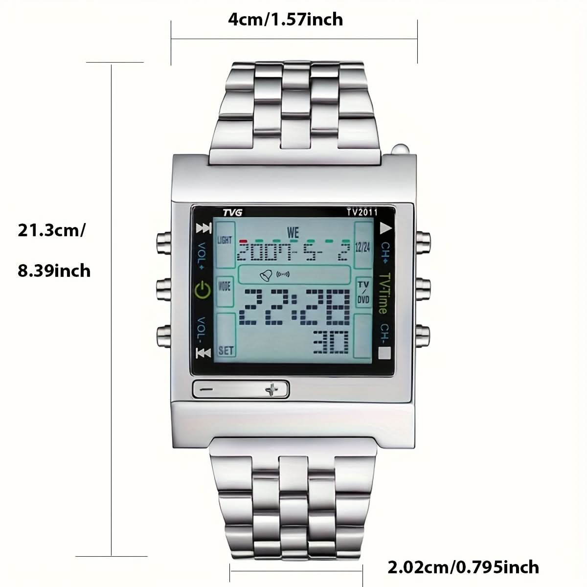 Men's Sporty Square Digital LED Watch