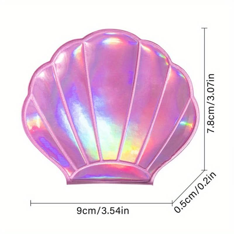 Dreamlike Laser Colorful Heart-Shaped Pocket Mirror – Double-Sided Makeup Mirror