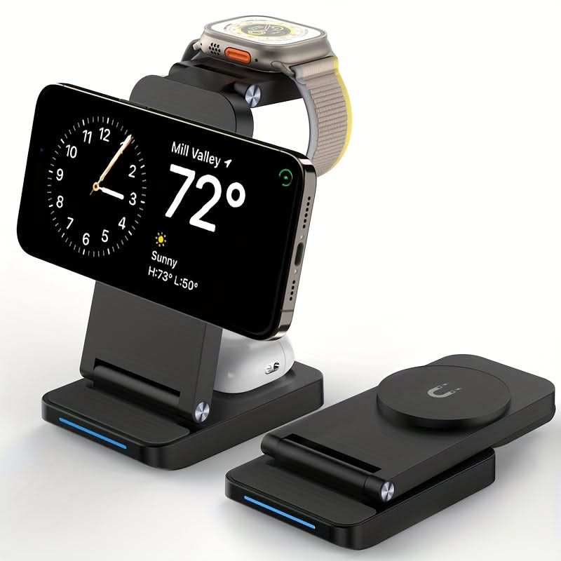 3-in-1 Magnetic Foldable Wireless Charging Station