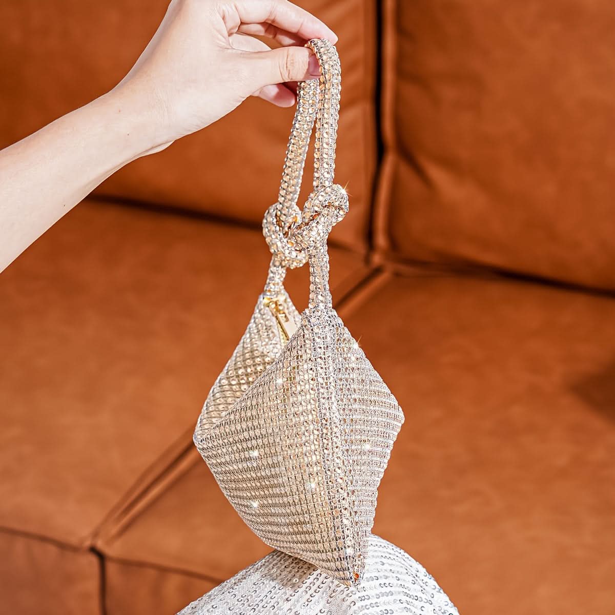 Sparkling Rhinestone Wedding & Prom Clutch Bag