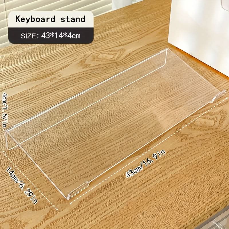 Clear Acrylic Ergonomic Keyboard Stand for Desk