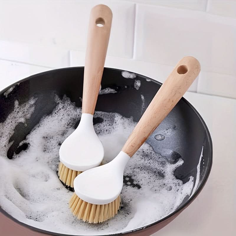 Long-Handled Kitchen Scrub Brush for Pots
