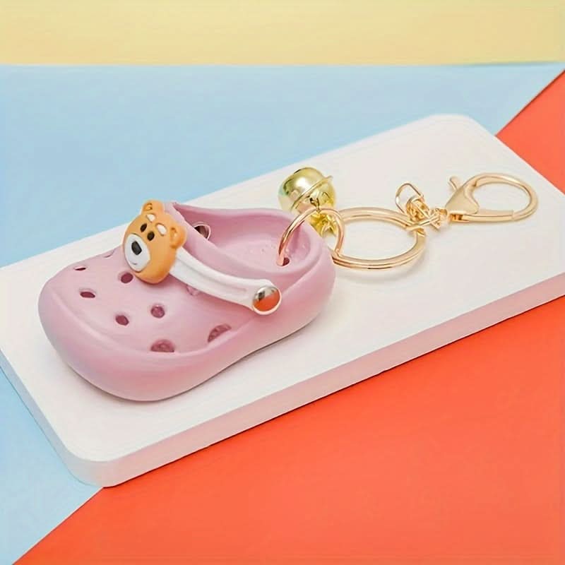 Grefay PVC Cartoon Bear Shoe Keychain Charm