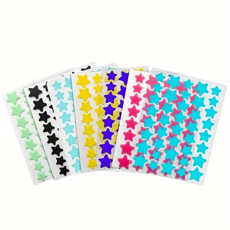 Single Pack of 40 Colorful Star & Heart Acne Patches - Skin-Safe Hydrocolloid Pimple Stickers