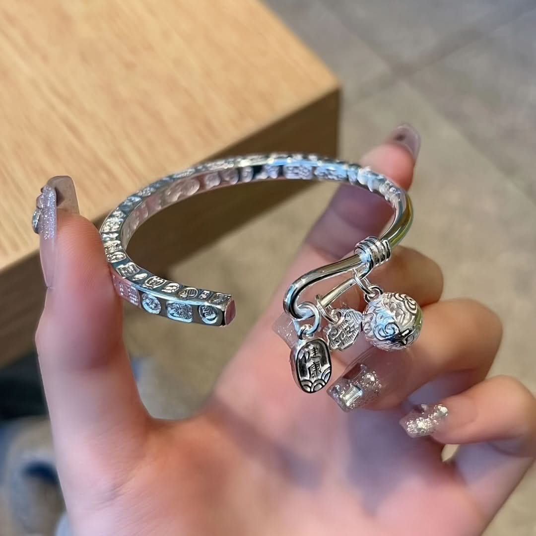 Silver Bohemian Style Open S999 Bracelet