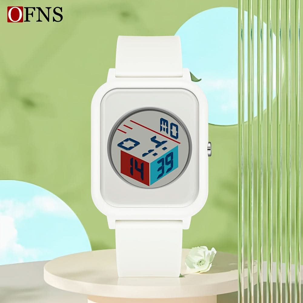 Men's Square Electronic Watch - Waterproof, Night Light