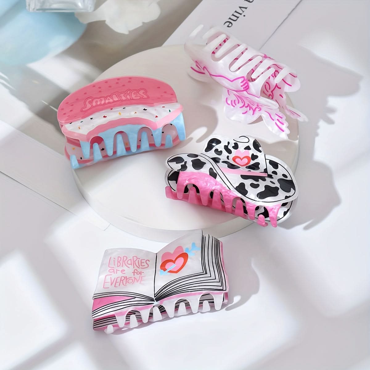 Cute Cartoon Donut Cupid Hair Claw