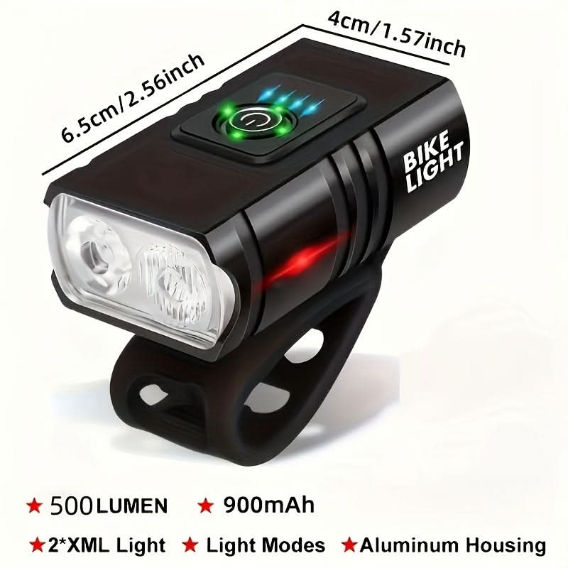 USB Rechargeable LED Bike Headlight – 6 Modes