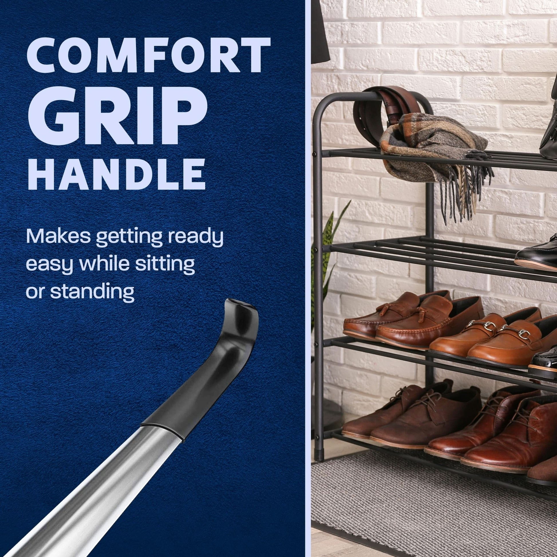 16.5-Inch Long Stainless Steel Shoehorn