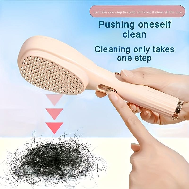 360° Wrap Detangling Brush – Heat-Resistant, Double-Sided & Retractable