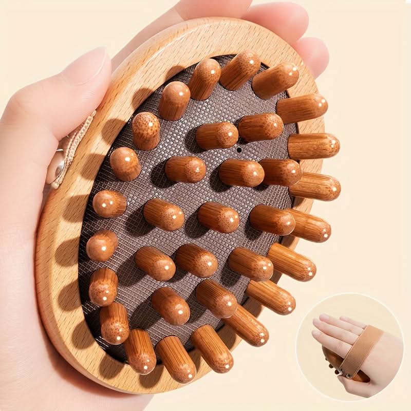 Manual Wooden Meridian Massage Brush