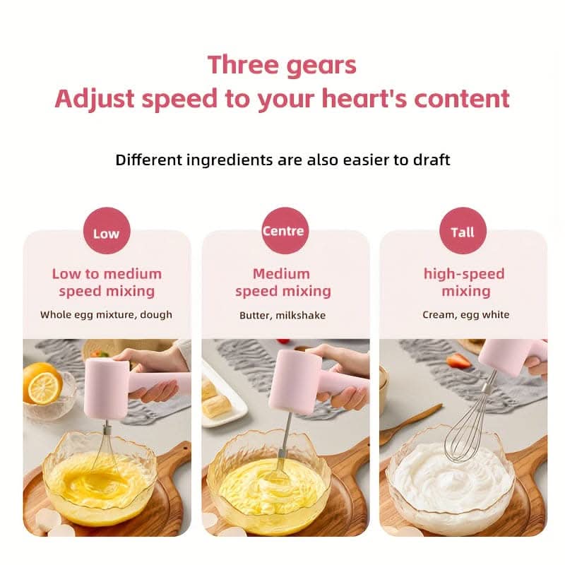 USB Charging Stainless Steel Whisk