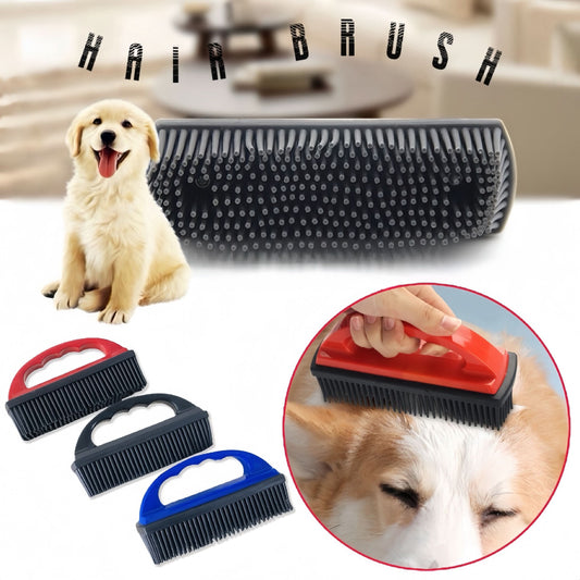 Ergonomic Silicone Pet Grooming Brush – For Dogs & Cats