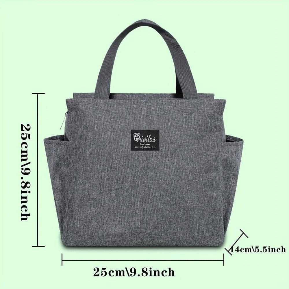 Canvas Insulated Lunch Bag -  Perfect for Office, School, Travel, and Picnic