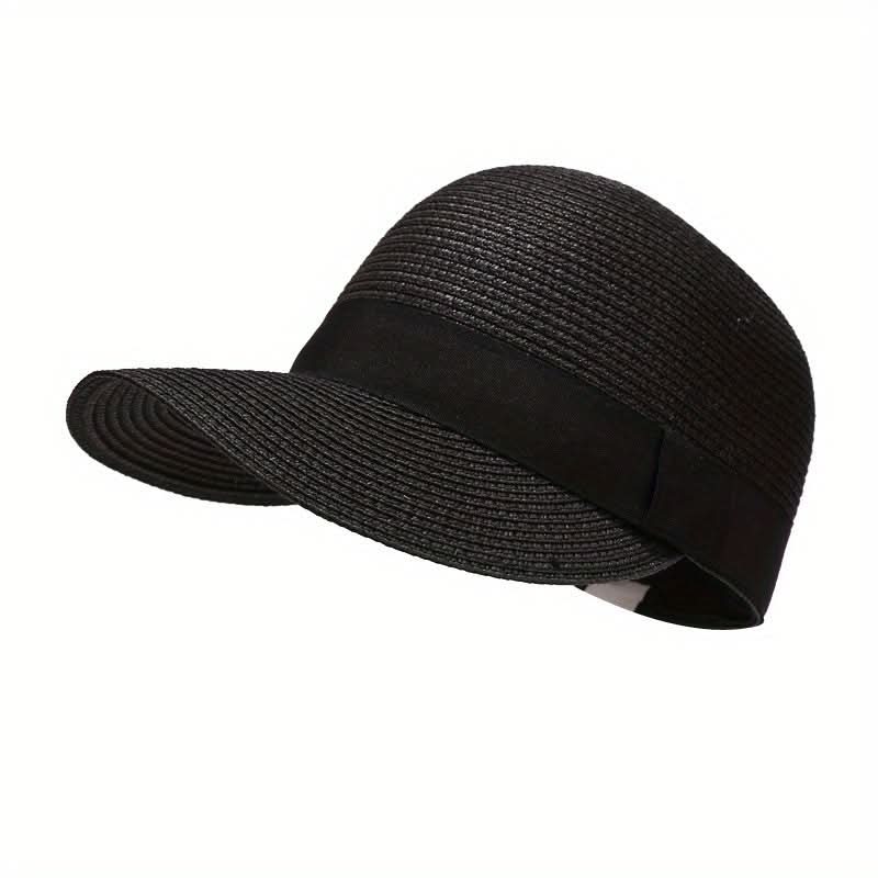 Women's Straw Sun Visor Hat – Wide Brim, UV Protection, Breathable & Stylish