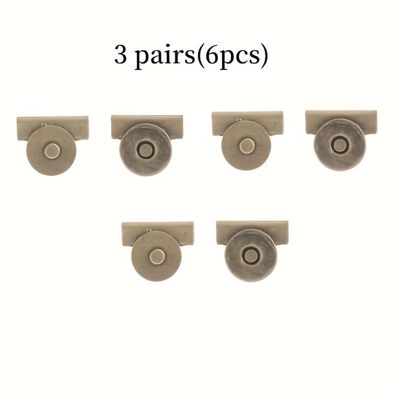 6pc Magnetic Bag Clasps,  DIY Purse Closures for Handbags
