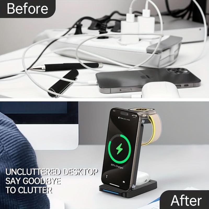 3-in-1 Magnetic Foldable Wireless Charging Station