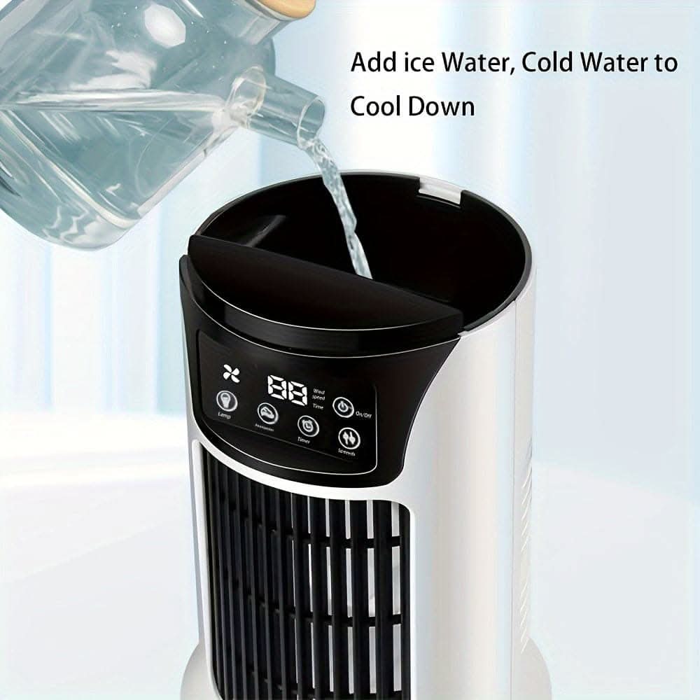 3-In-1 Portable Air Conditioner, Humidifier & Fan with Atmosphere Light