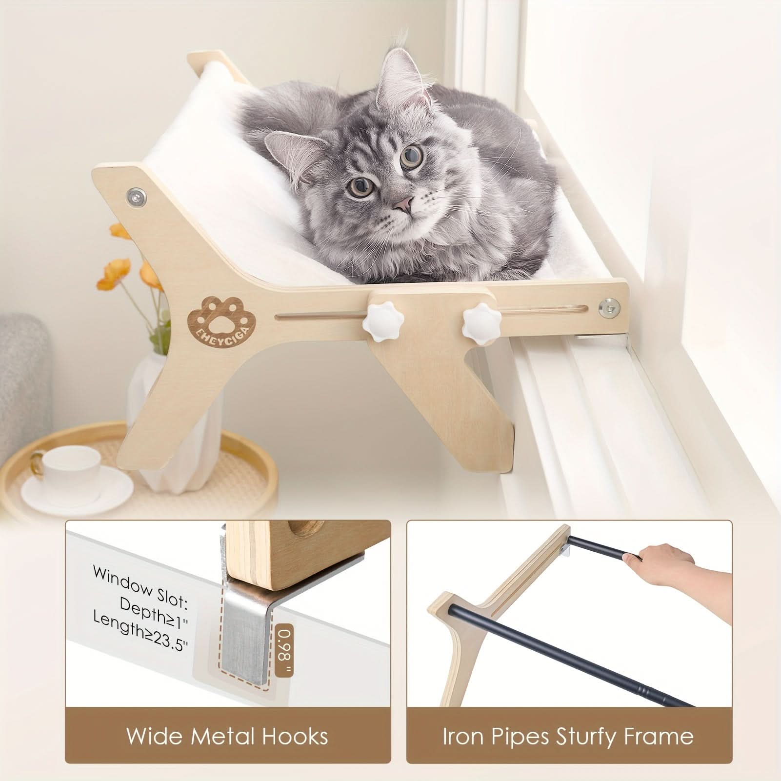 Adjustable Cat Window Perch – Indoor Hammock