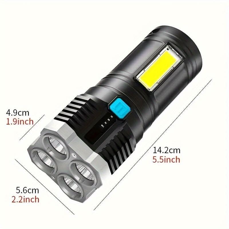 Staaricc USB Rechargeable LED Flashlight – 4 Modes