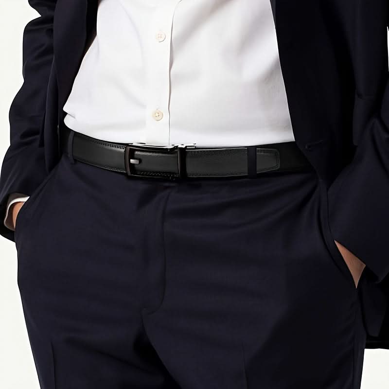 Men’s Leather Belt with Automatic Buckle