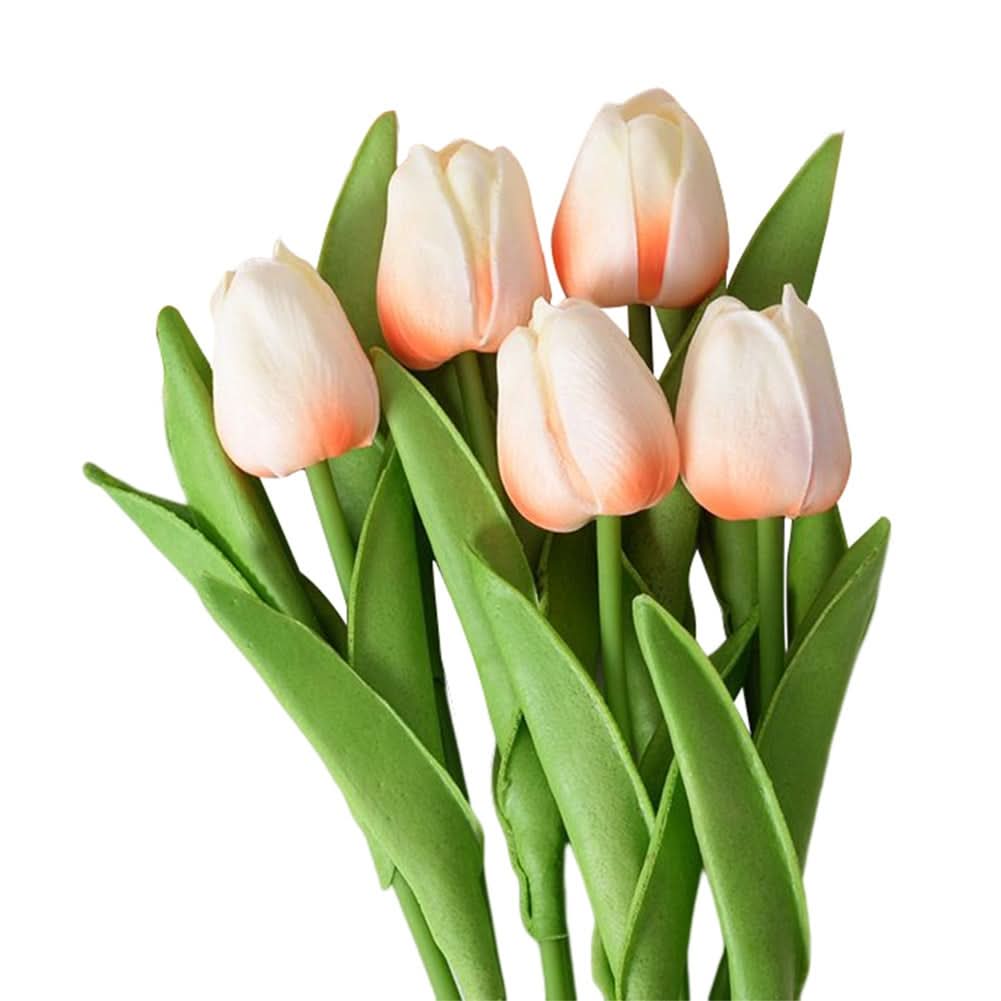 5pcs Realistic Mini Tulip Set – PU Artificial Flowers