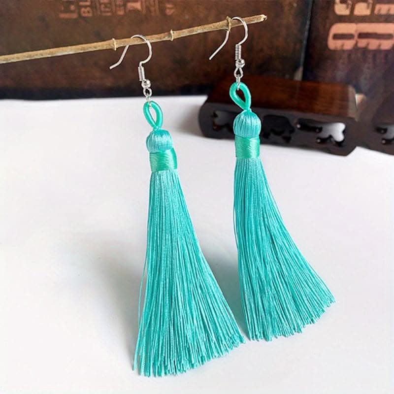 Colorful Tassel Dangle Earrings – Boho Ethnic Style