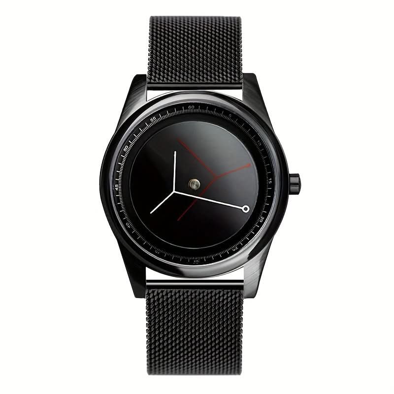 Unisex Funky Digital Stainless Steel Watch – No-Pointer Quartz Wristwatch