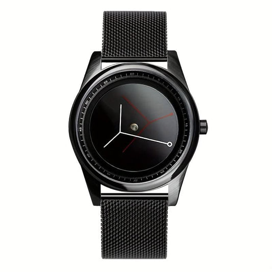 Unisex Funky Digital Stainless Steel Watch – No-Pointer Quartz Wristwatch