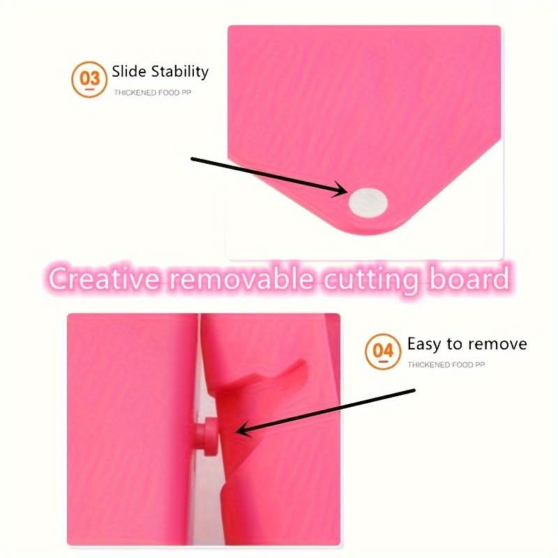 2-in-1 Non-Slip Cutting Board with Built-In Food Container
