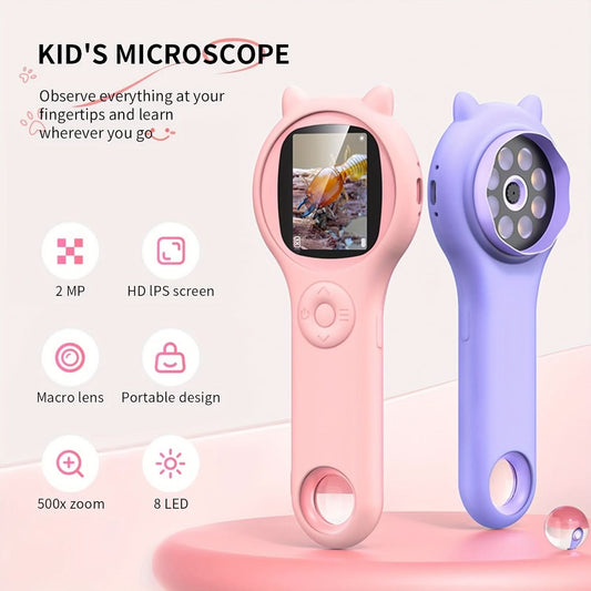 Portable Kids Microscope – 2 Million Pixels Digital Handheld Magnifier