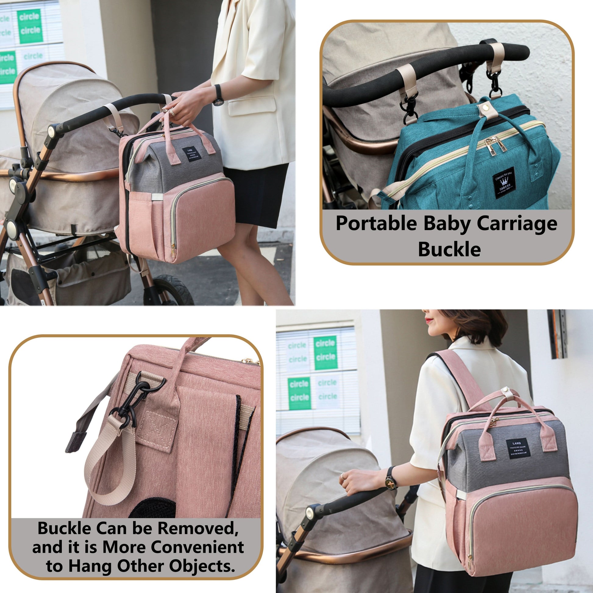 Waterproof Diaper Backpack with Changing Station