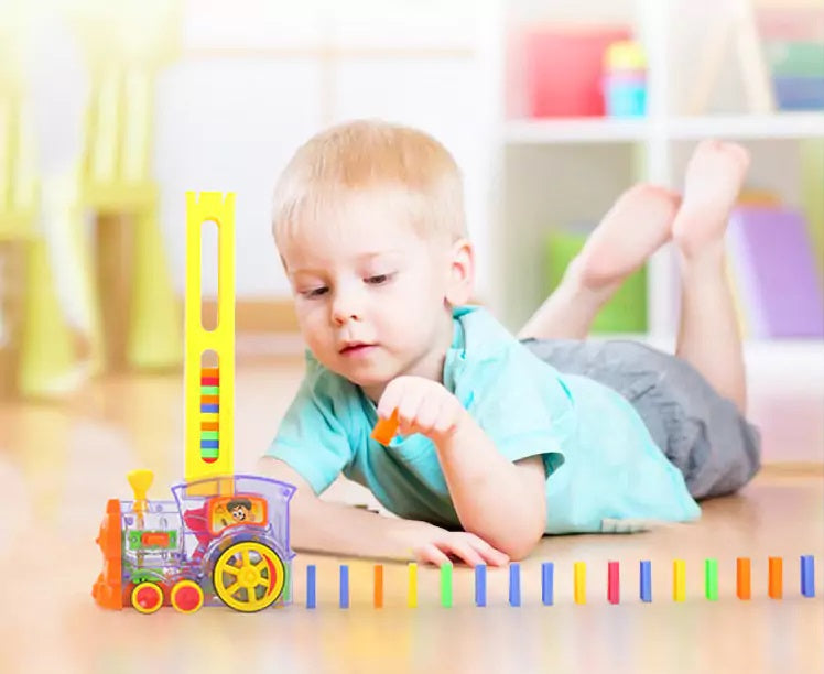 Domino Electric Train with 80 Pcs Domino