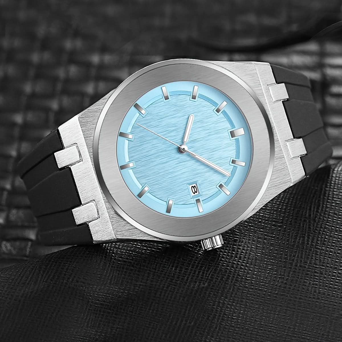 Men’s Business Sport Watch – Silicone Strap, Large Dial, Quartz Analog