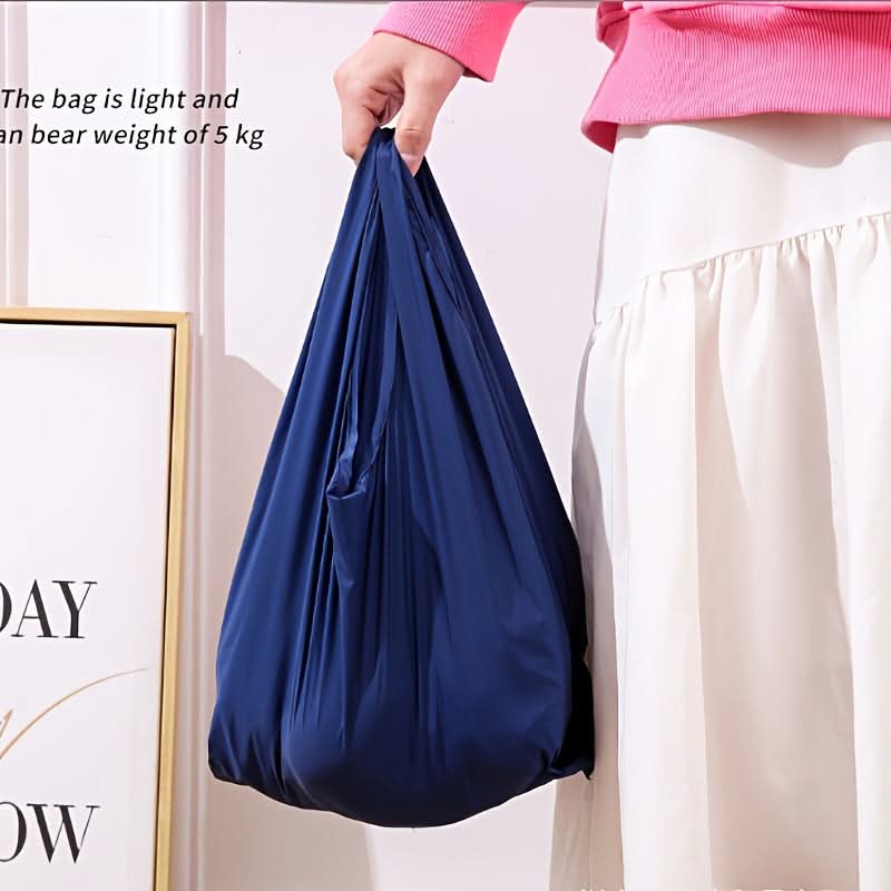 Mini Folding Reusable Shopping Bag – Portable Tote with Key Ring & Carabiner