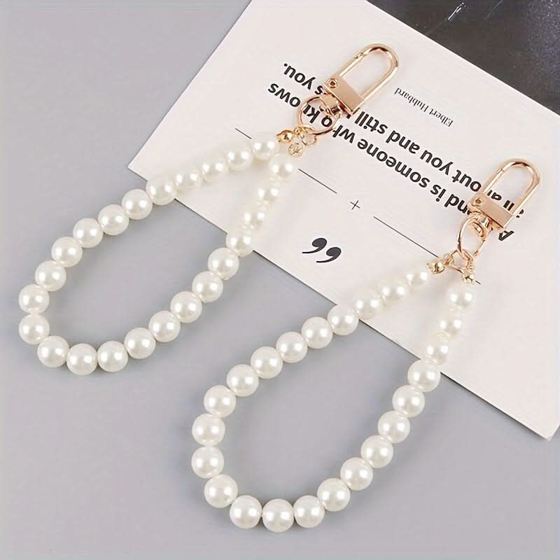 Chic & Elegant Pearl Keychain - VElegant Pearl Keychain – Stylish Bag Charm Giftersatile Bag Charm, Perfect Gift for Sophisticated Style Enhancement