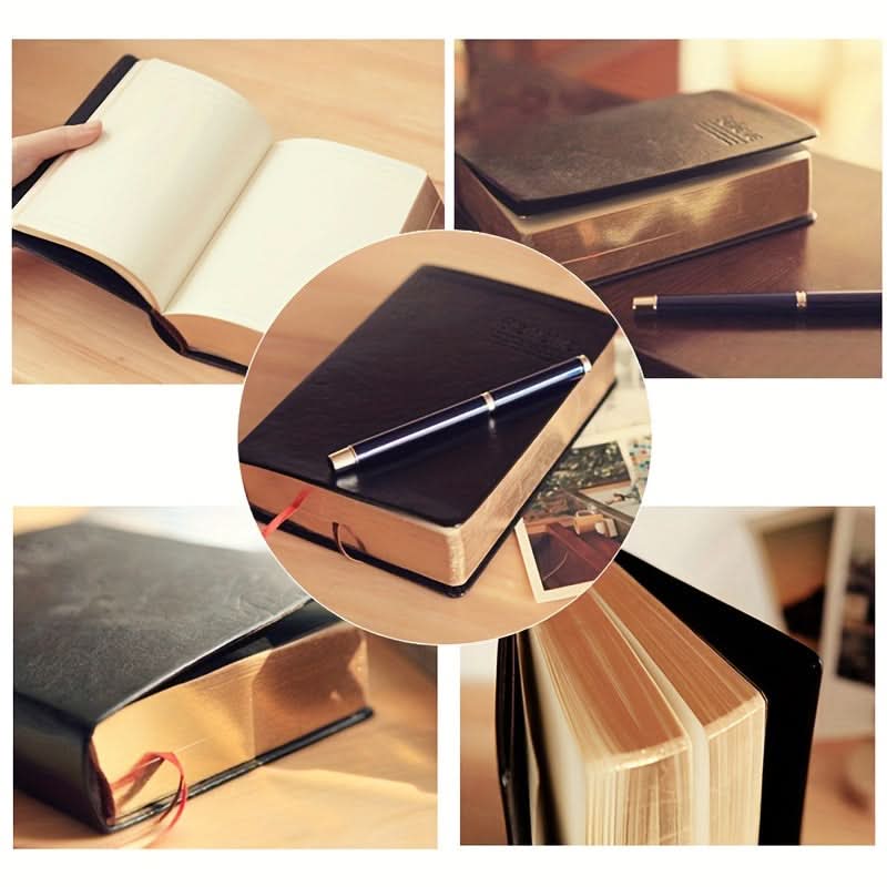 Vintage A6 Journal with Golden Trim – Extra Thick Pages