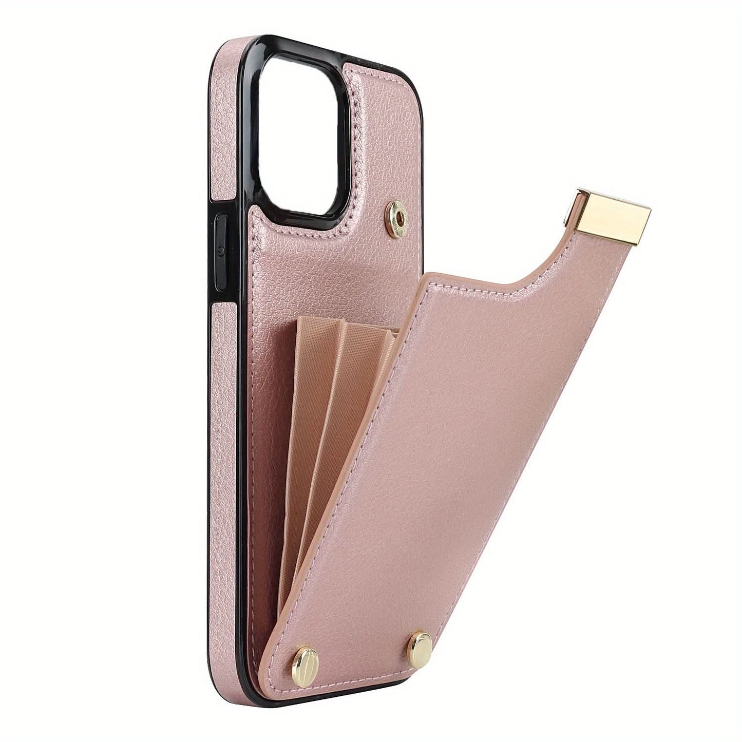 Retro Faux Leather iPhone Case with Card Slot