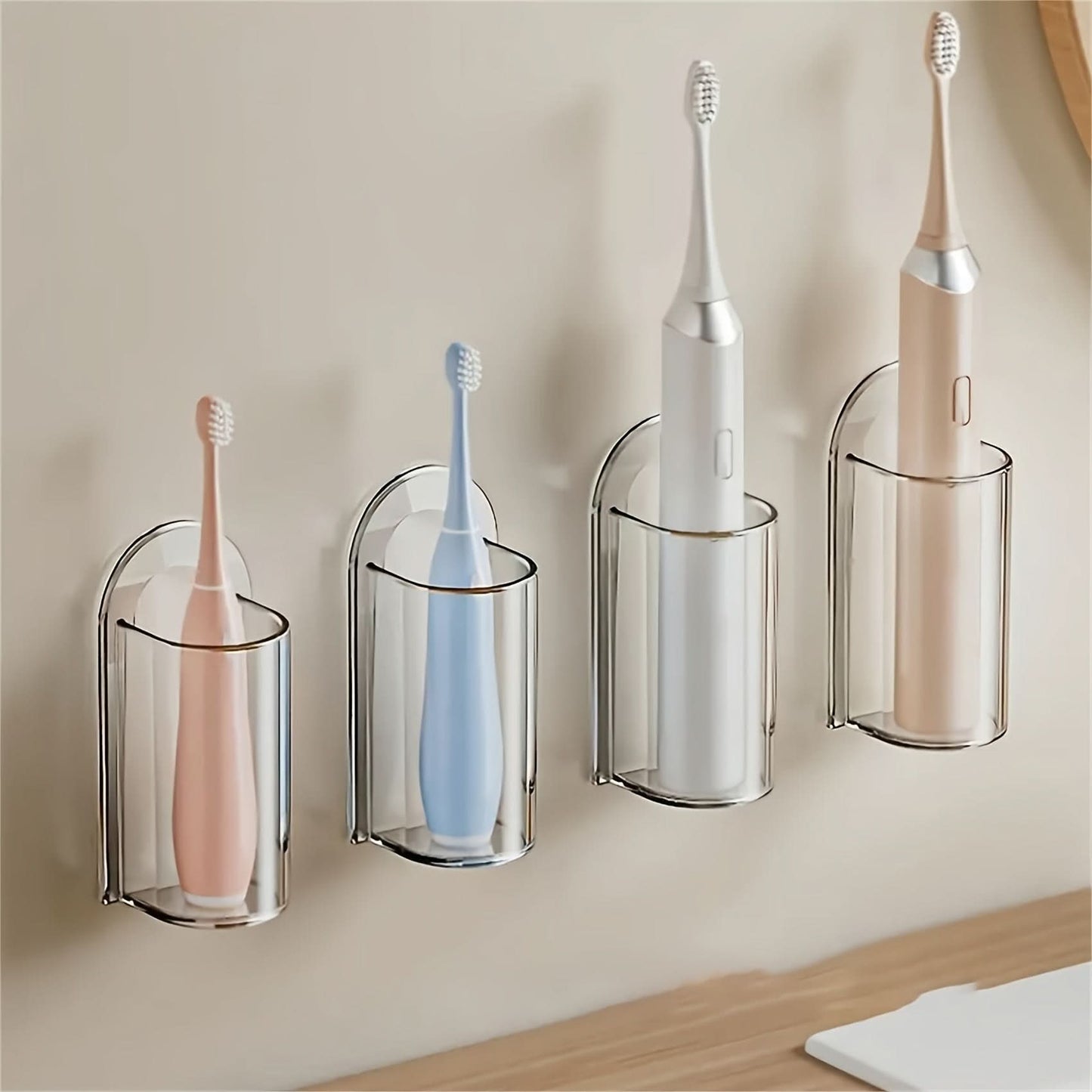 Self-Adhesive Wall-Mounted Electric Toothbrush Holder