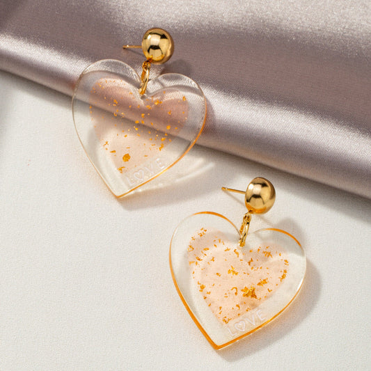 Heart Shape Earrings for Women – Alloy Simple Cute Fashion Jewelry