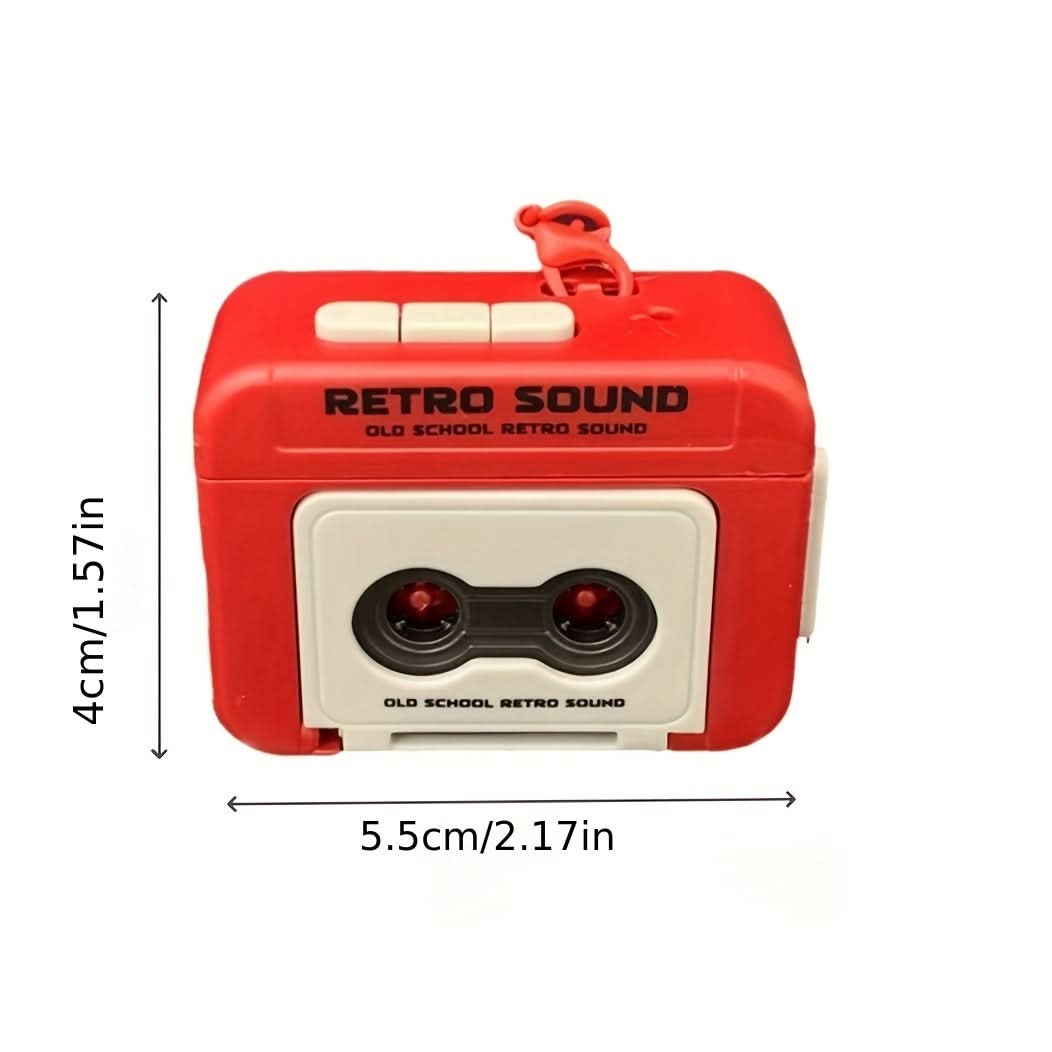 Retro Cassette Player Keychain – PVC Music Gift